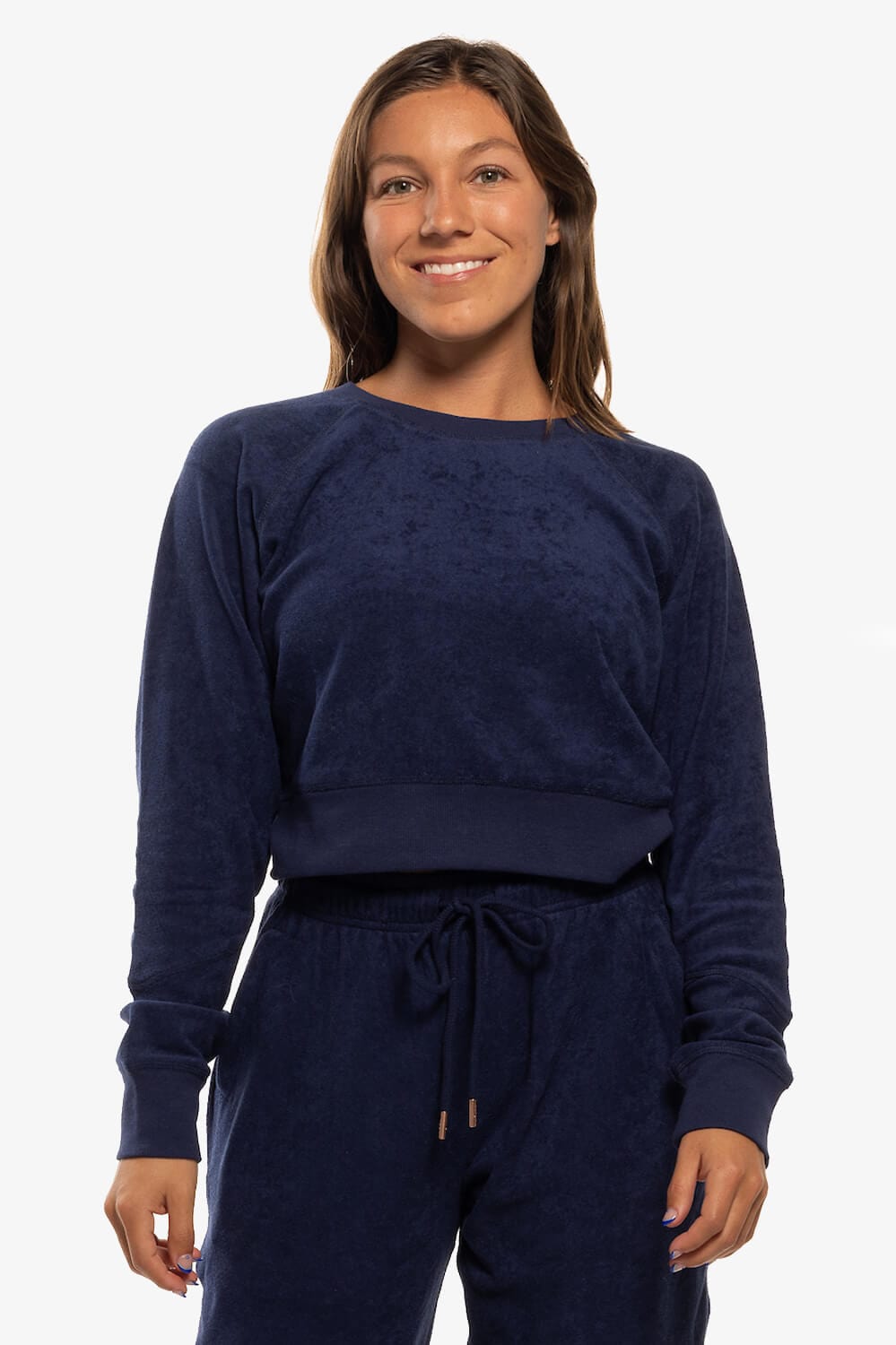 Final Sale Madison Terry Cloth Cropped Crewneck