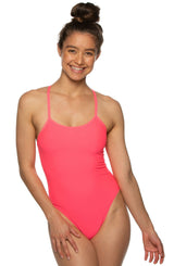 Brandon Swim Onesie - Hot Pink